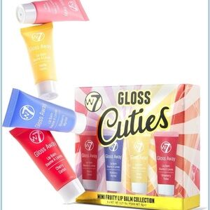 The W7 Gloss Cuties 4 MINI FRUITY LIP BALM COLLECTION ~ NWT